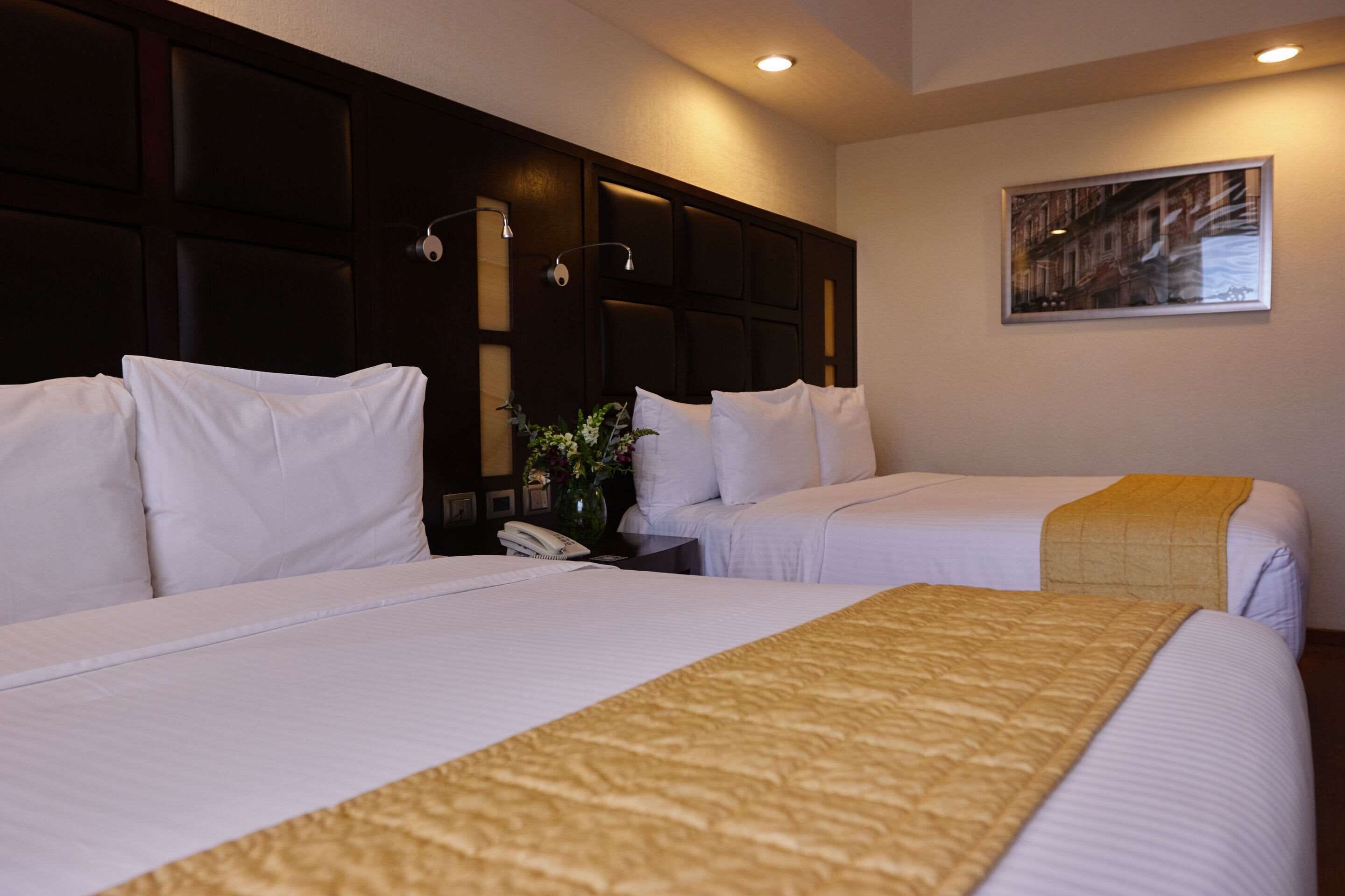standard room, 2 queen beds, non smoking | in-room safe, desk, laptop workspace, free wifi
