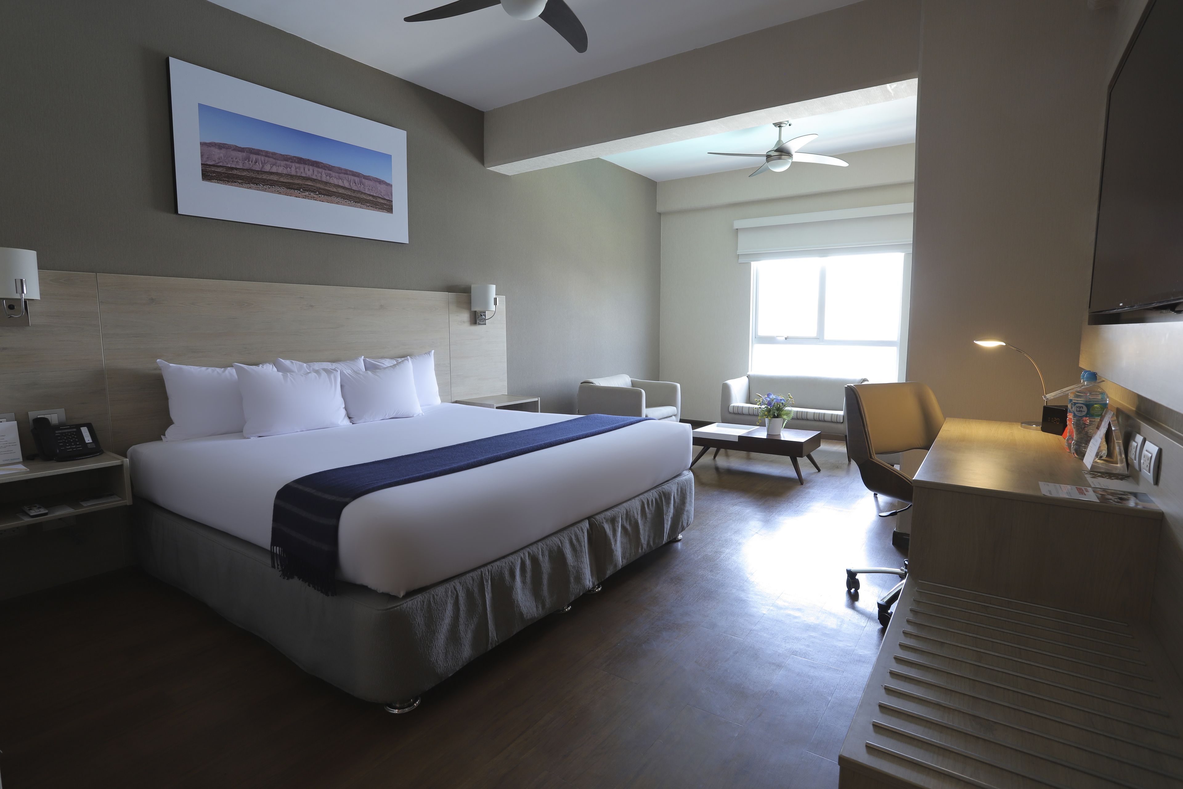 Junior-sviitti, 1 suuri parisänky | Minibaari, tallelokero huoneessa, työpöytä, äänieristys