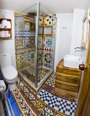 Habitacion Deluxe con vista | Bathroom - Hotel Boutique Casa Isabel (Cartagena)