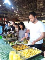 Breakfast, lunch and dinner served