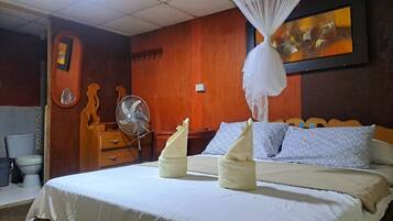 Memory-foam beds, in-room safe, desk, free WiFi