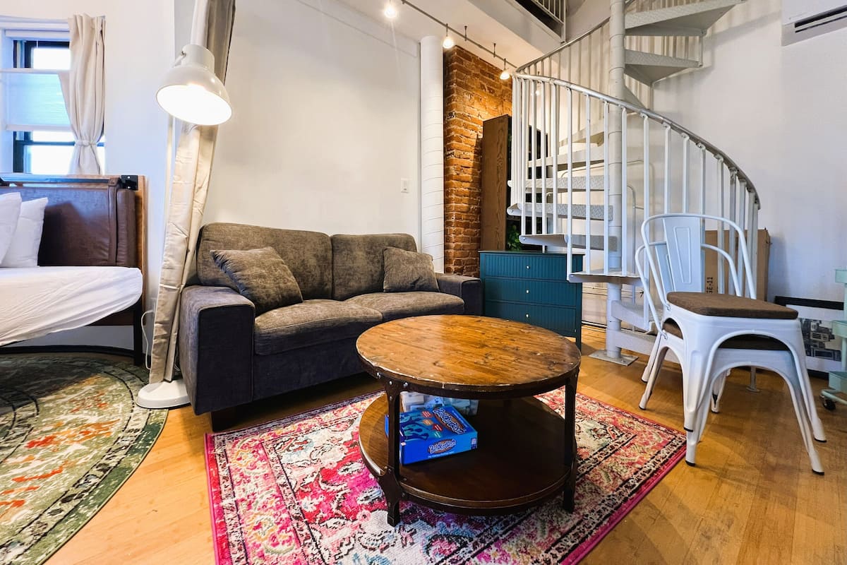 Premium Studio | 1 bedroom, down comforters, memory foam beds, blackout drapes