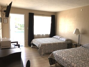 Classic Single Room, 2 Double Beds, Refrigerator & Microwave, Ocean View