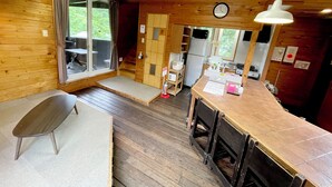Cottage, Non Smoking, Mountain View, No Open Air Bath (9 People) | Living area | Flat-screen TV - Winkel Village (Otaru)