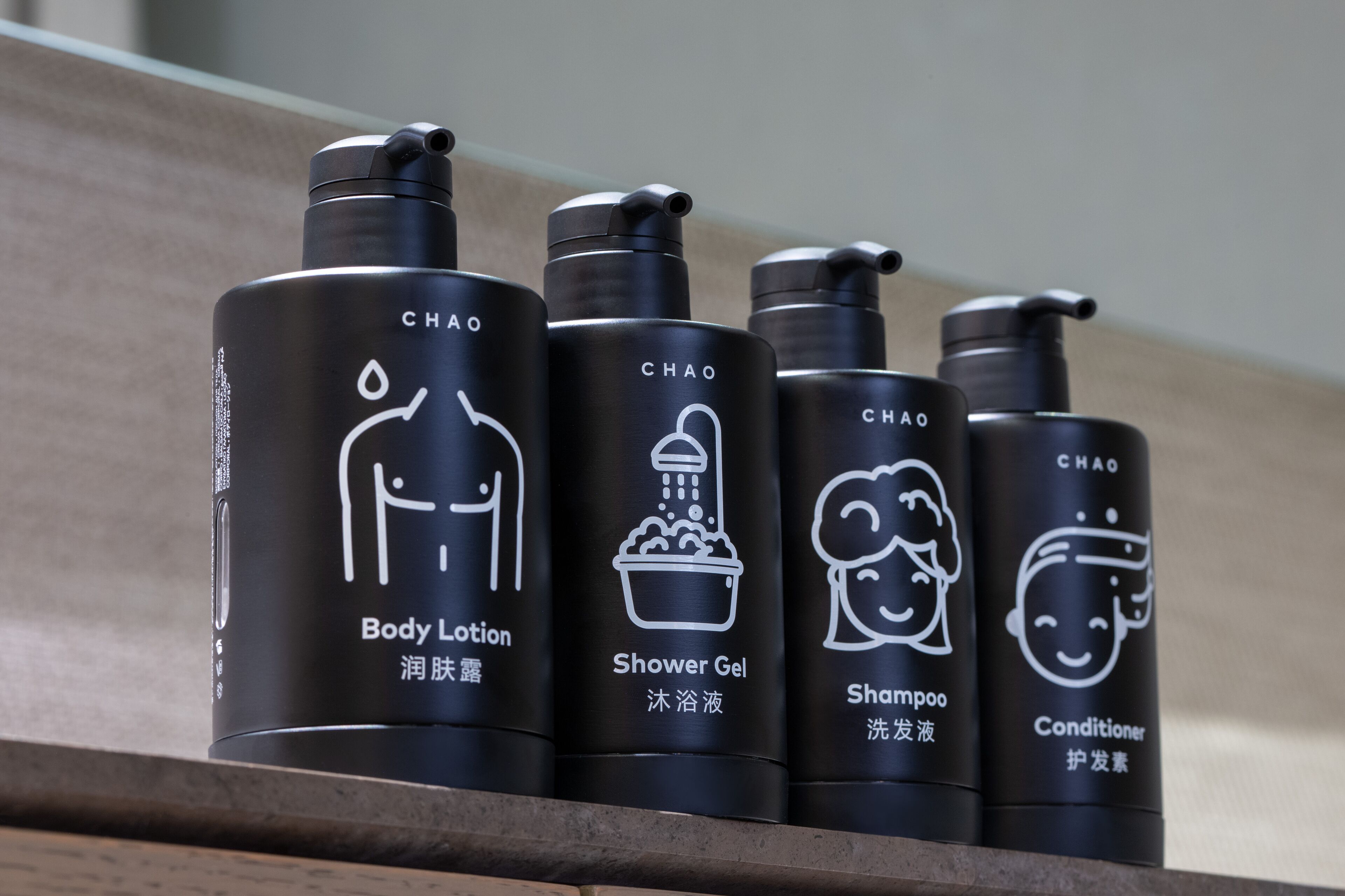 separate bathtub and shower, rainfall showerhead, designer toiletries