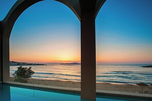 1 King Bed (Pure Haven, Sea Front with Private Pool) | Premium bedding, down comforters, minibar, in-room safe