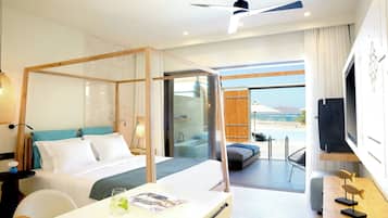 Literie de qualité supérieure, couette en duvet d'oie, minibar