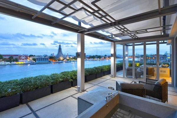 Premium-Suite, Whirlpool, Flussblick | Ausblick vom Zimmer