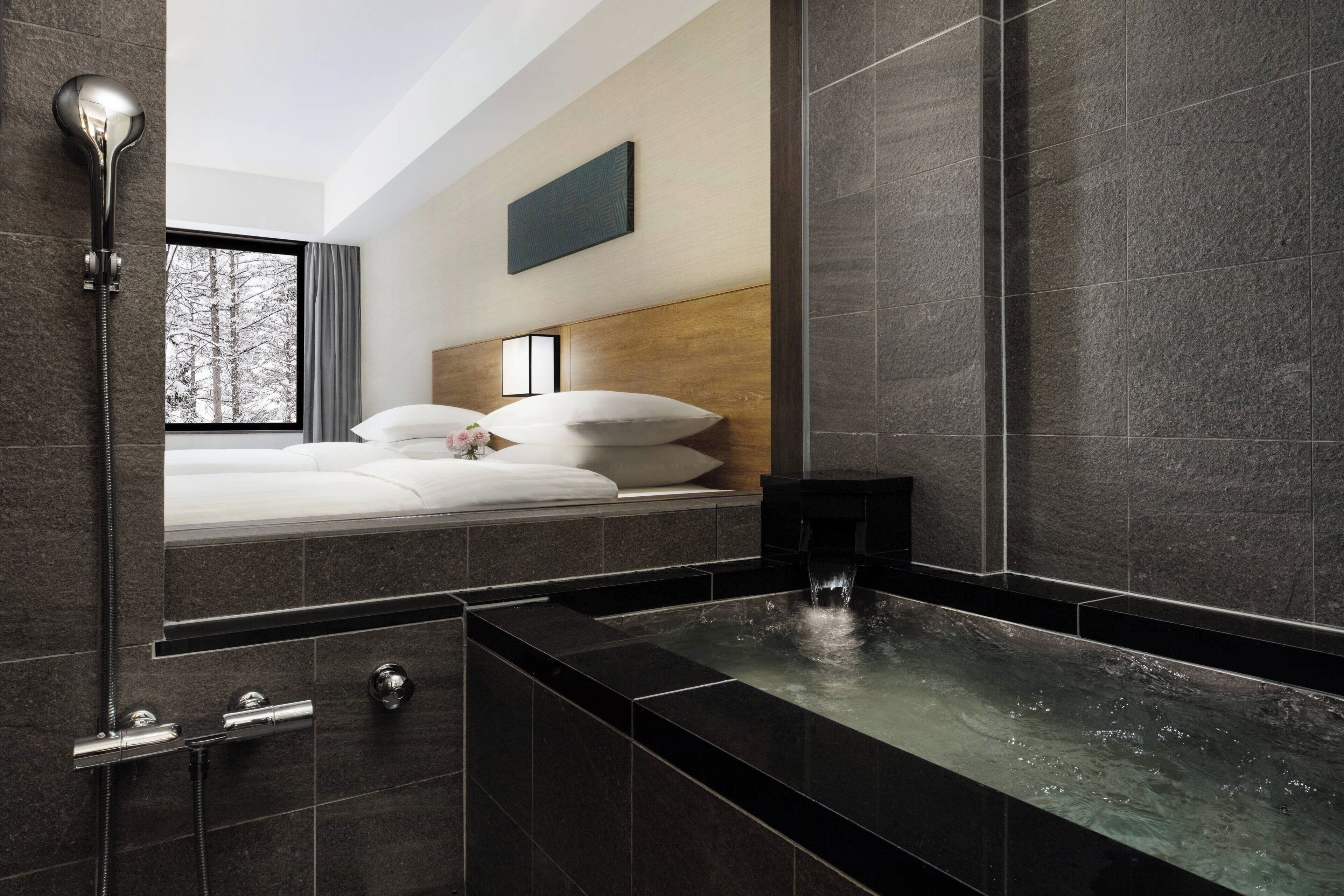 room, 1 king bed (dog friendly, with hot-spring bath) | desk, laptop workspace, blackout curtains, free wifi