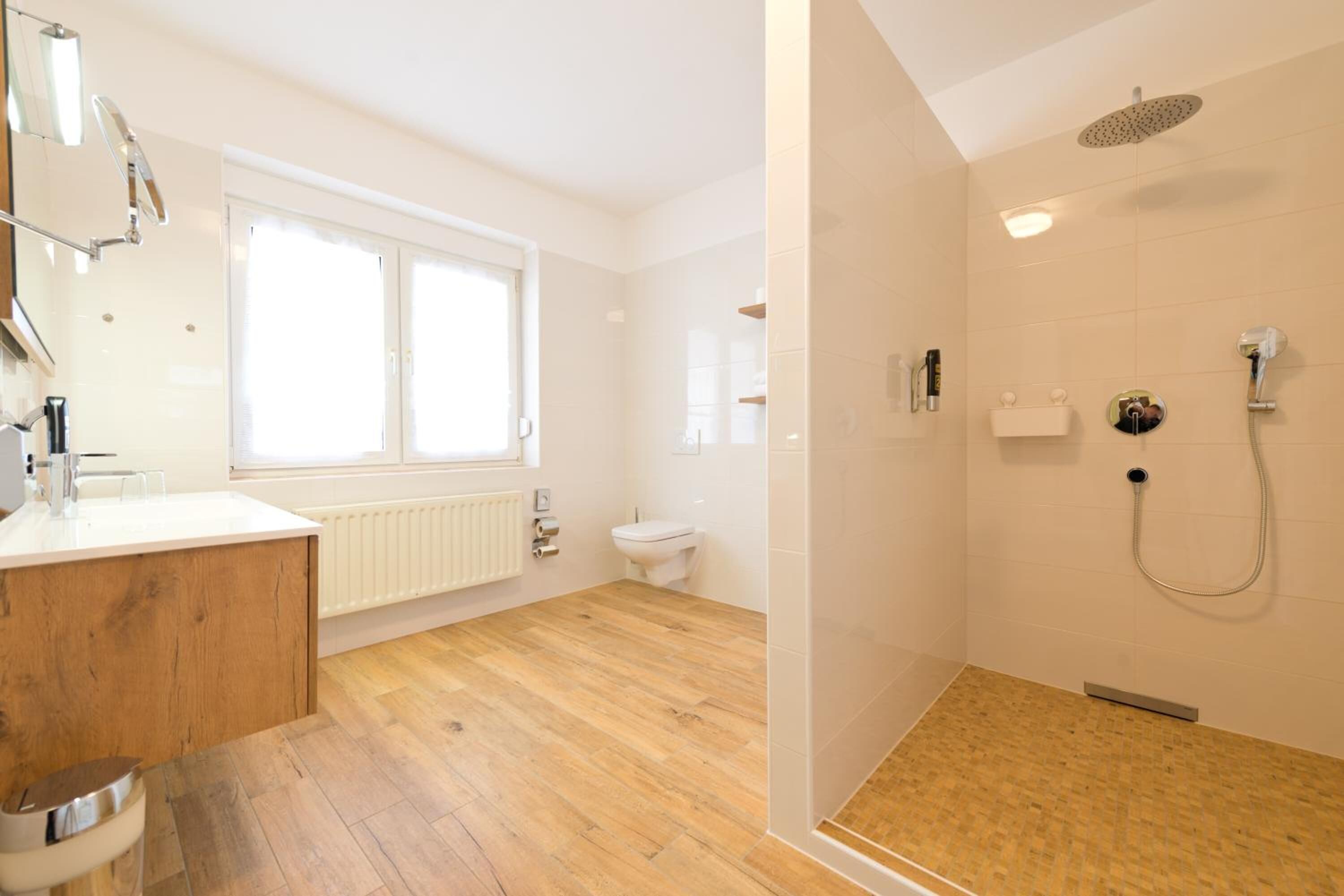 free toiletries, hair dryer, towels