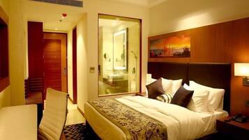 Premium bedding, minibar, in-room safe, desk