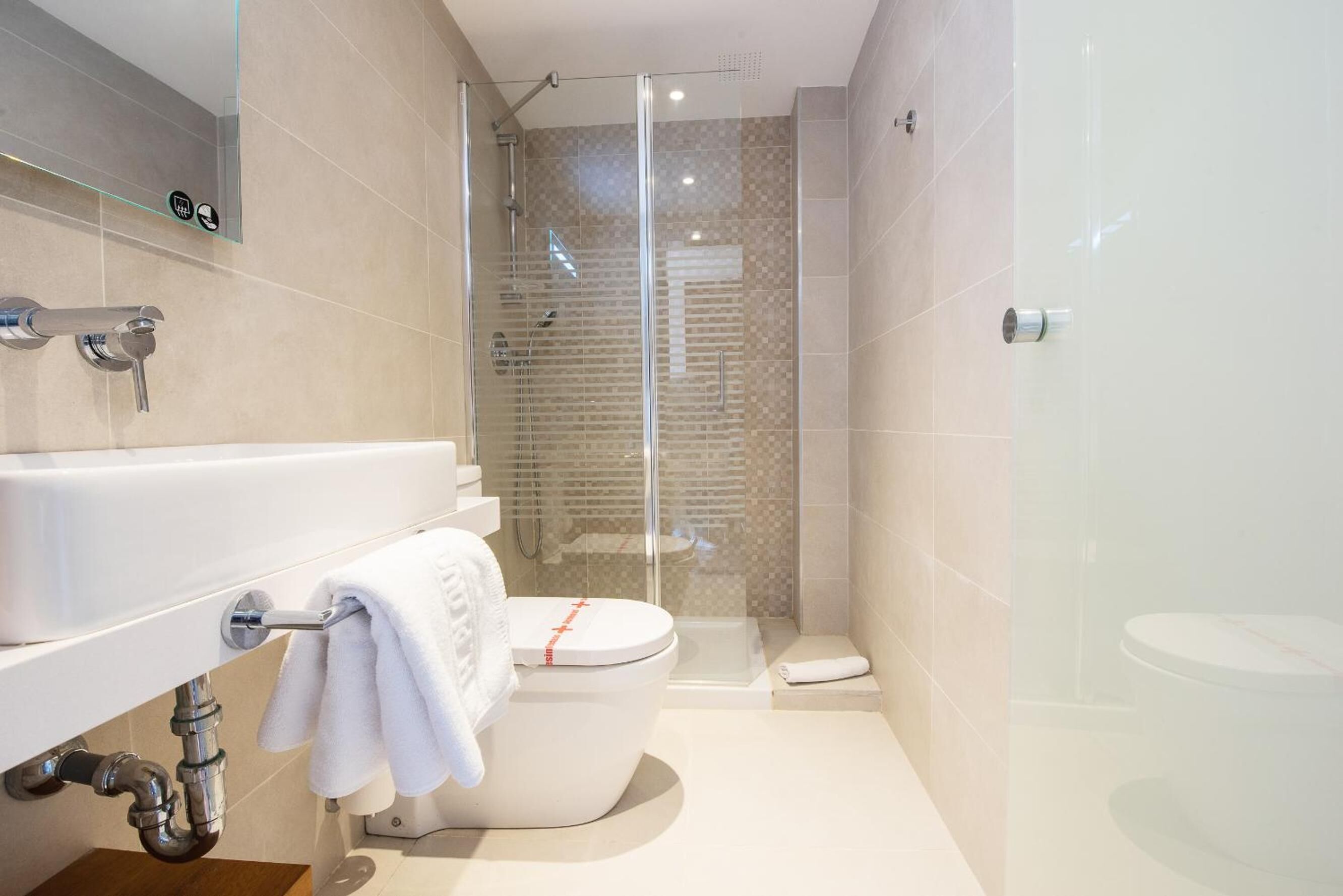 free toiletries, hair dryer, towels