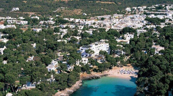On the beach, white sand