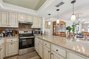 Condo, 2 Bedrooms | Private kitchen | Full-size fridge, microwave, oven, stovetop