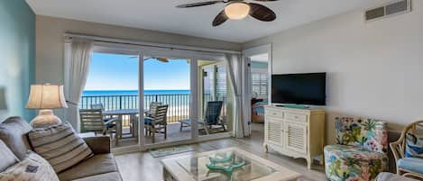 Condo, 2 Bedrooms | Living area | Flat-screen TV, DVD player