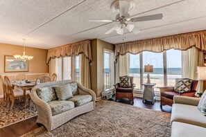 Condo, 2 Bedrooms | Living area | TV, DVD player - Spacious Condo Just Steps from the Atlantic by RedAwning (Fernandina Beach)