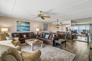 Condo, 3 Bedrooms | Living area | Flat-screen TV, DVD player