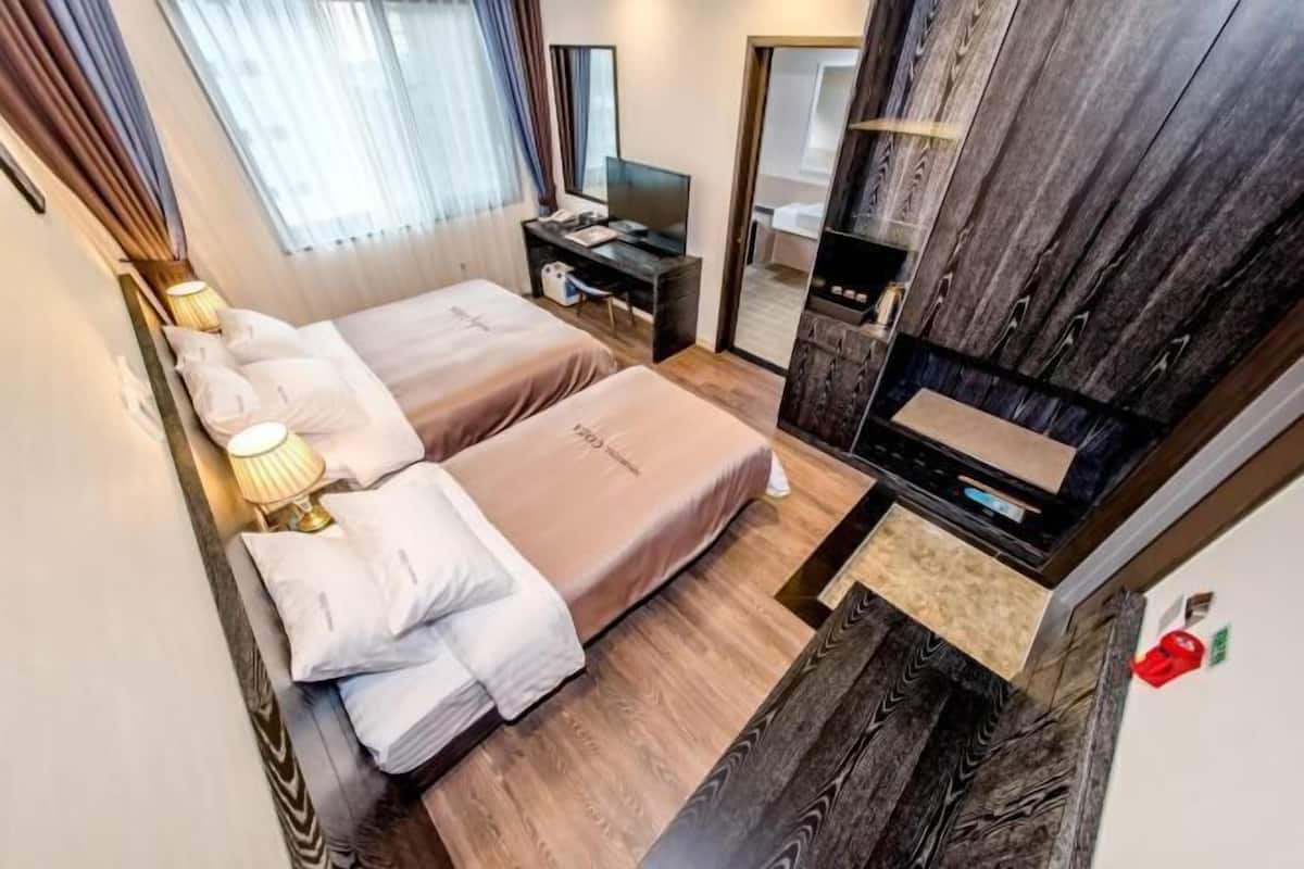 Sengetøy av topp kvalitet, dundyner og wi-fi (inkludert)