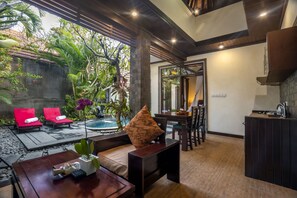Villa, 1 Bedroom, Private Pool | Living area | 32-inch Smart TV with digital channels, Netflix, streaming services - The Bali Dream Villa Canggu (Canggu)