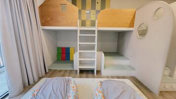 Family Quadruple Room, 1 Bedroom, Non Smoking, Balcony | Premium bedding, desk, blackout drapes, soundproofing