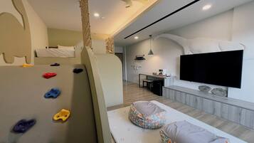 Family Quadruple Room, 1 Bedroom, Non Smoking, Balcony | Premium bedding, desk, blackout drapes, soundproofing