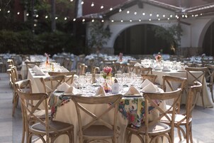 Outdoor banquet area