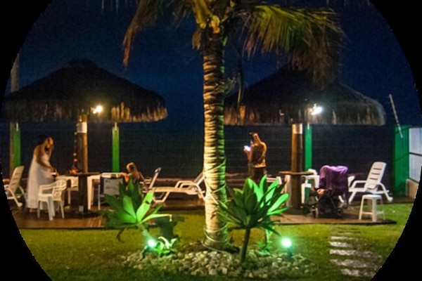 Outdoor banquet area