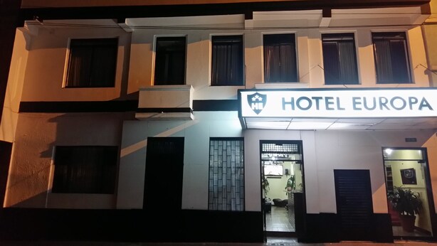 A building with a sign reading "HOTEL EUROPA" and a visible entrance. - Hotel Europa (Bogota)