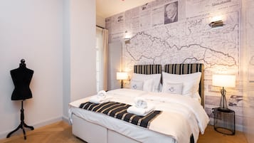 Deluxe-lejlighed - 2 soveværelser - balkon | Premium-sengetøj, pengeskab på værelset, individuelt design