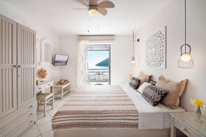 Apartamento superior | 1 quarto, roupas de cama premium, cofres nos quartos