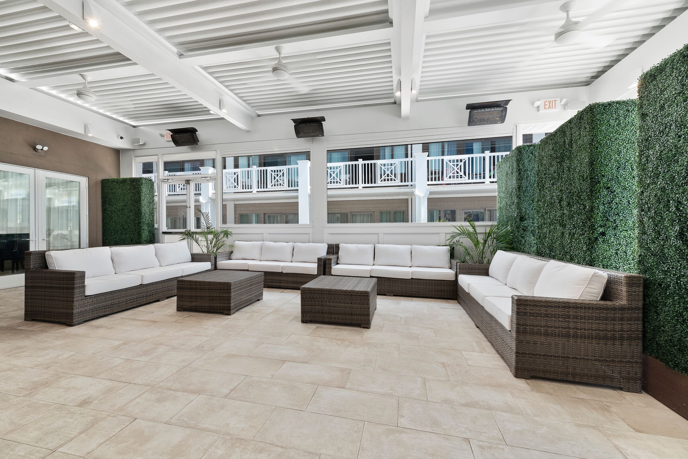 outdoor banquet area