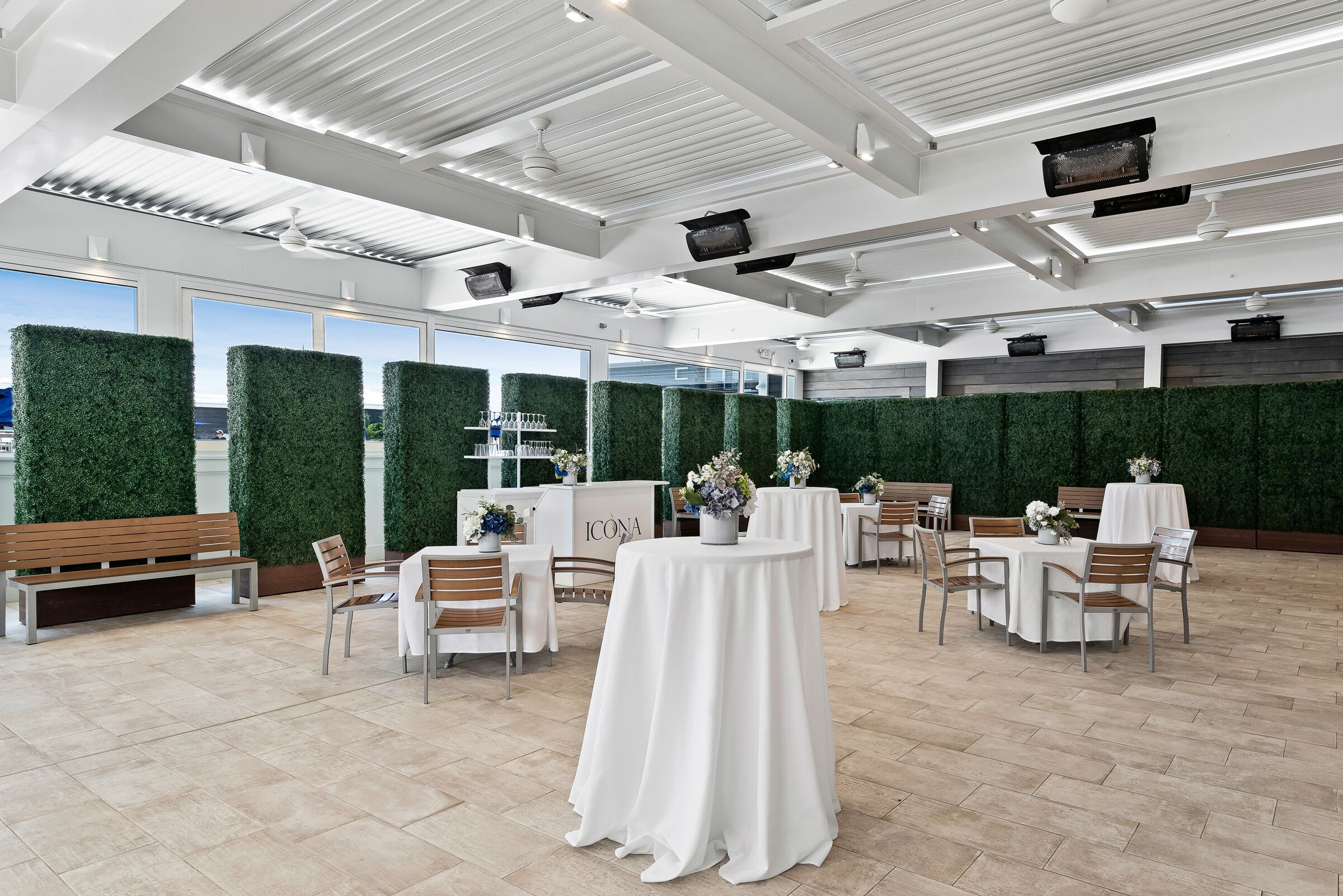 Outdoor wedding area
