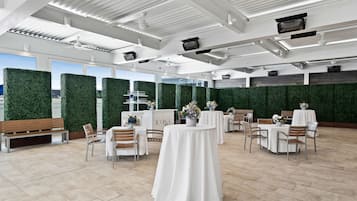 Outdoor wedding area