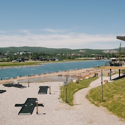 Private beach, beach umbrellas, kayaking, rowing