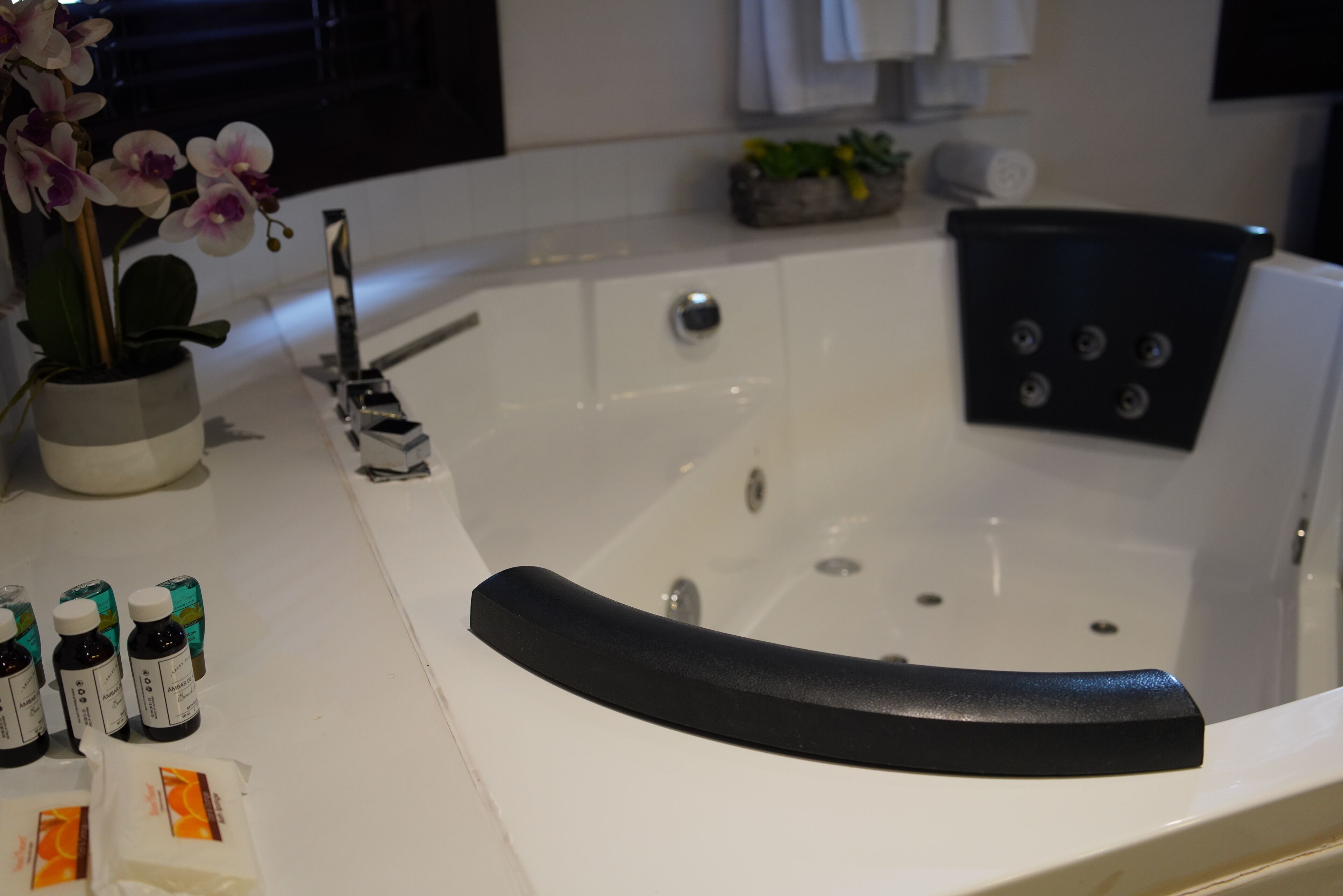 free toiletries, hair dryer, towels, soap