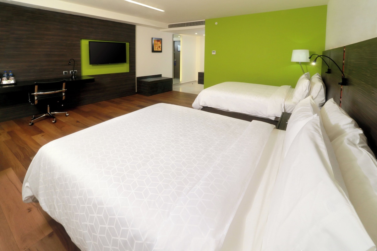 Standard Room, 2 Queen Beds | Desk, blackout drapes, iron/ironing board, WiFi (free)