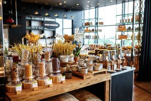 Breakfast, lunch and dinner served