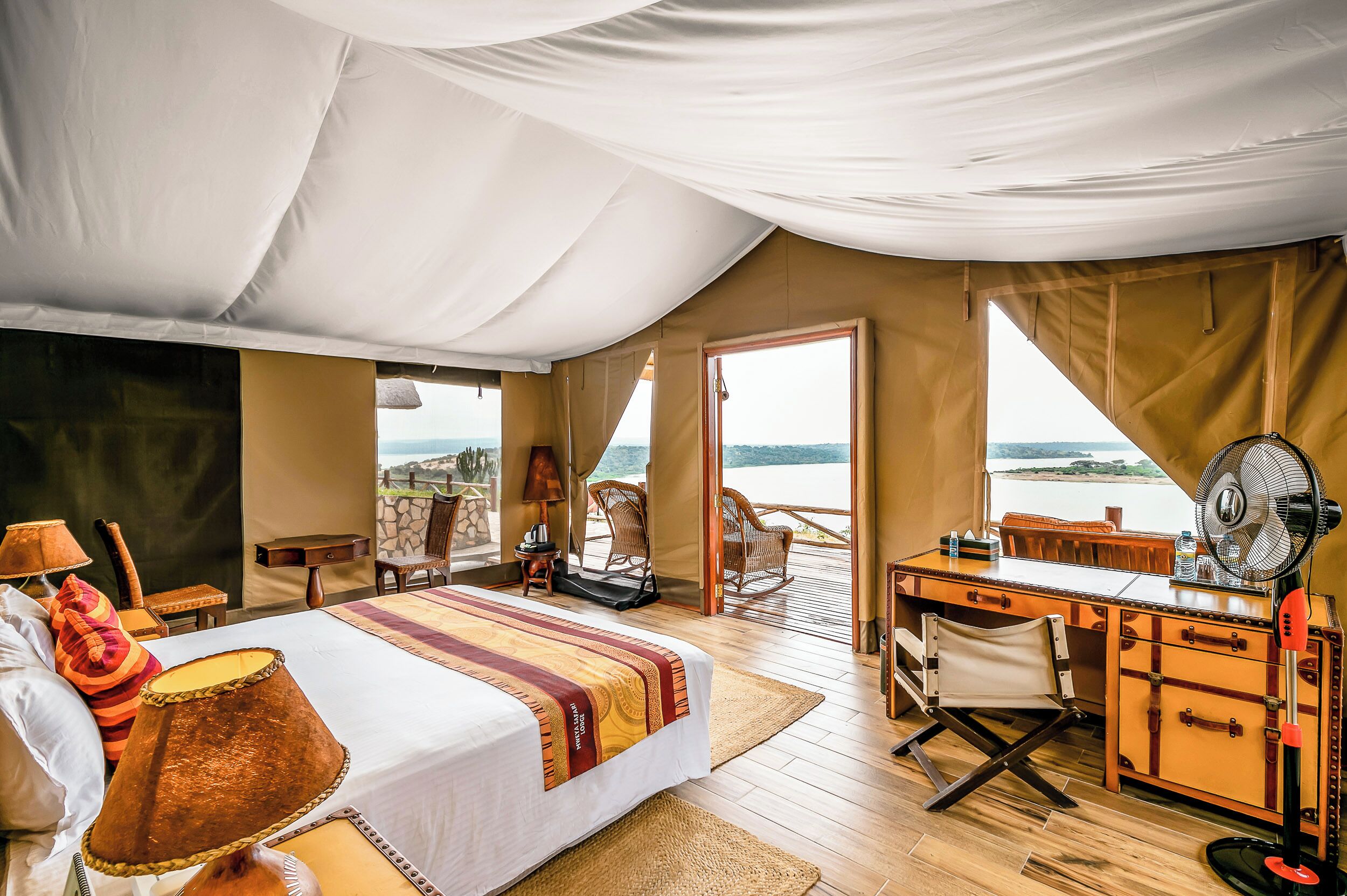 Classic Tent, Lake View | Hypo-allergenic bedding, in-room safe, laptop workspace, bed sheets