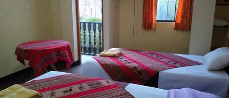 Desk, rollaway beds, free WiFi, bed sheets