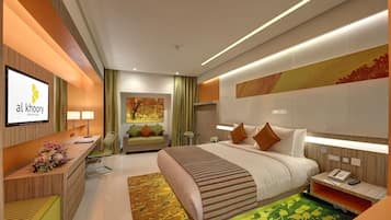 1 chambre, minibar, coffres-forts dans les chambres, bureau