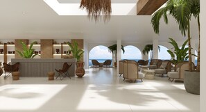 Coin salon dans le hall