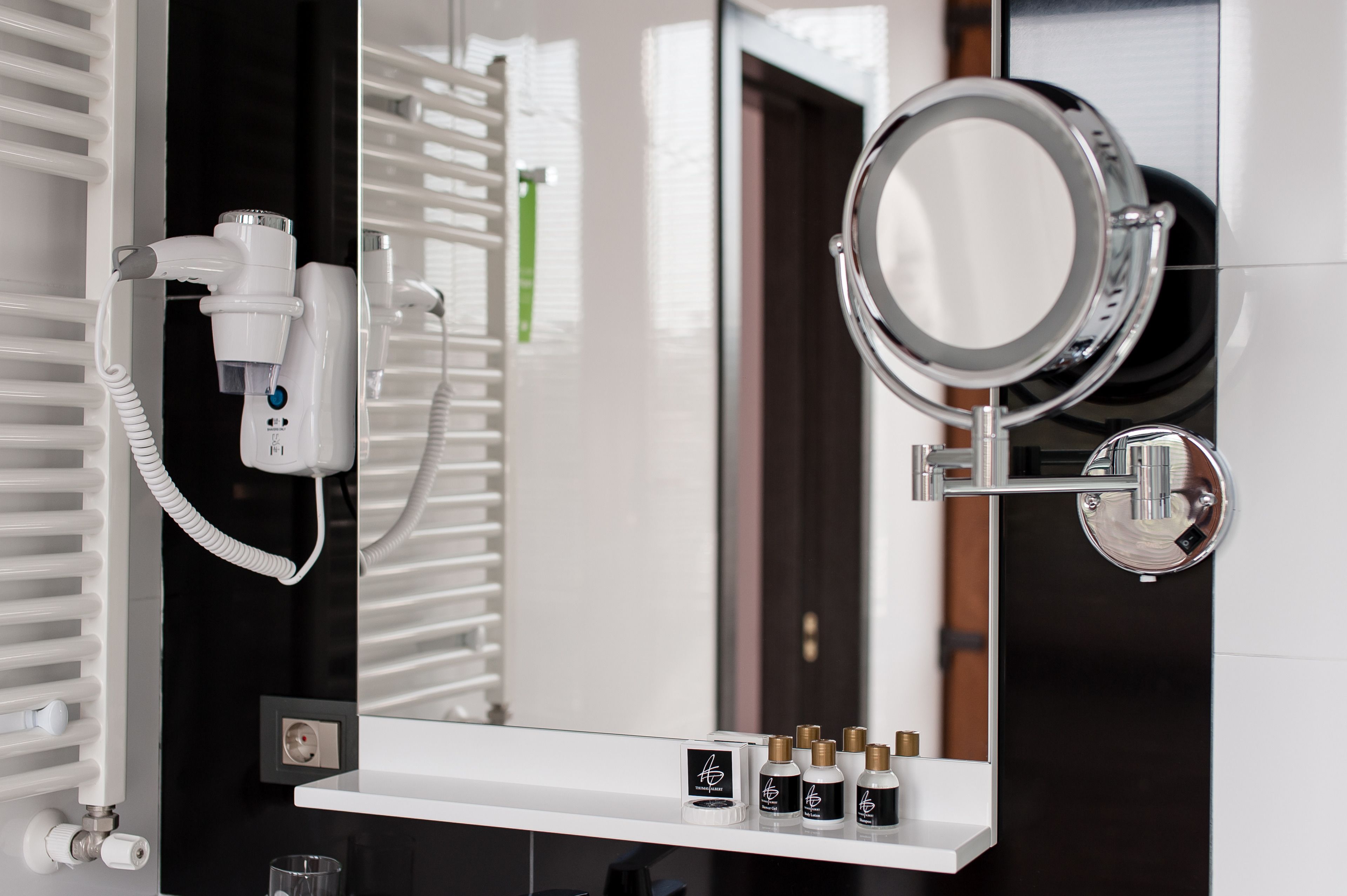 free toiletries, hair dryer, bathrobes, slippers