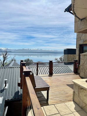 Duplex, 2 Bedrooms, Lake View | Terrace/patio - Bahia Paraiso Apart & Suites (San Carlos de Bariloche)