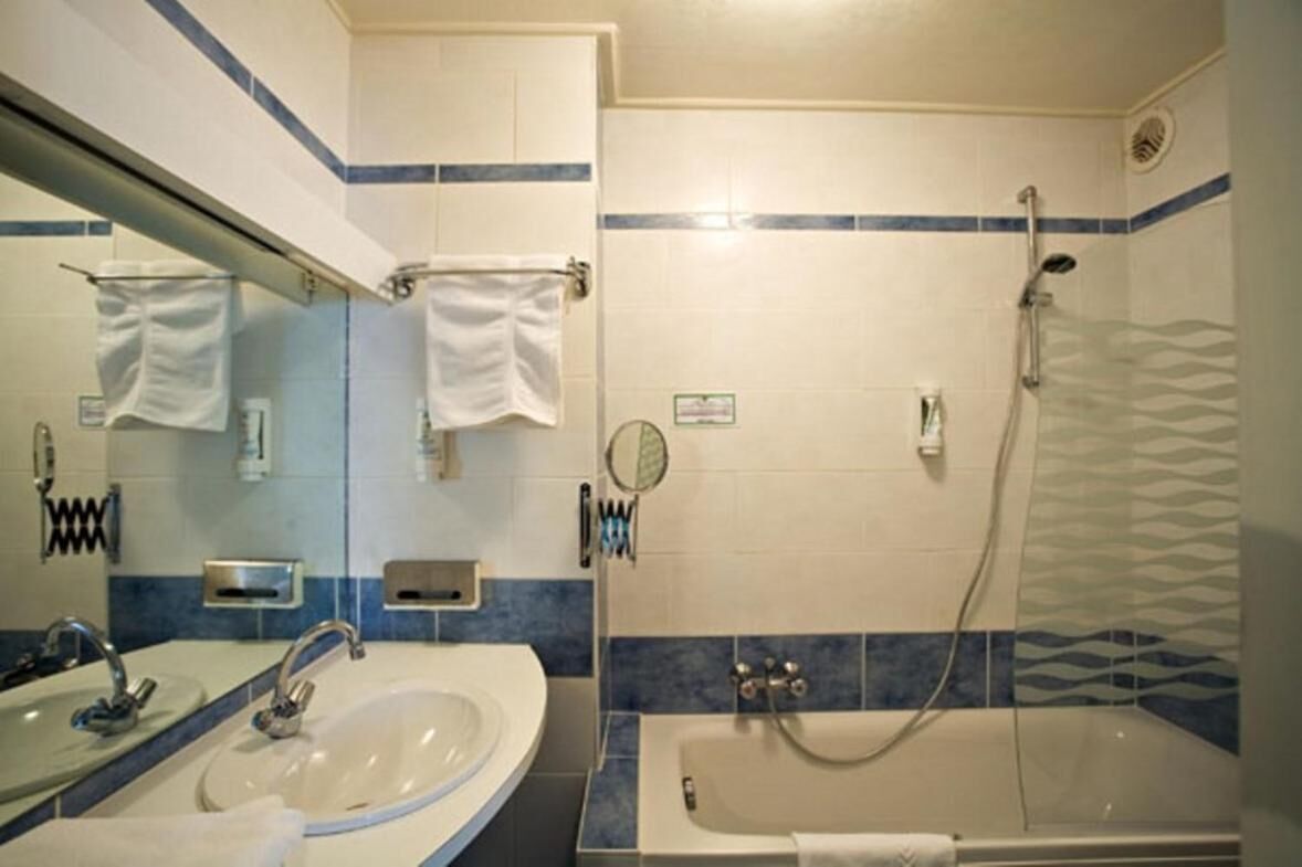 free toiletries, hair dryer, towels