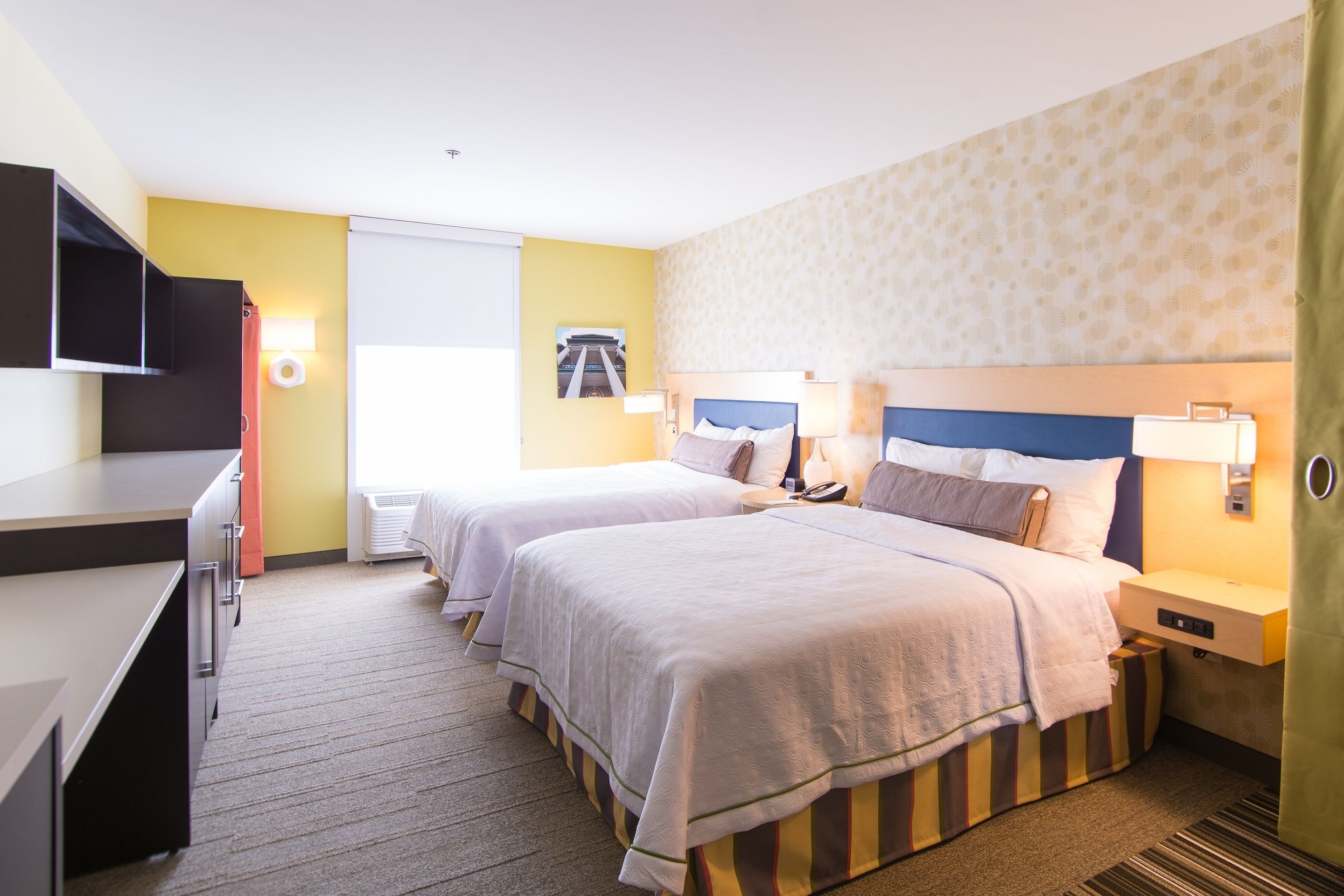 desk, blackout curtains, iron/ironing board, free wifi