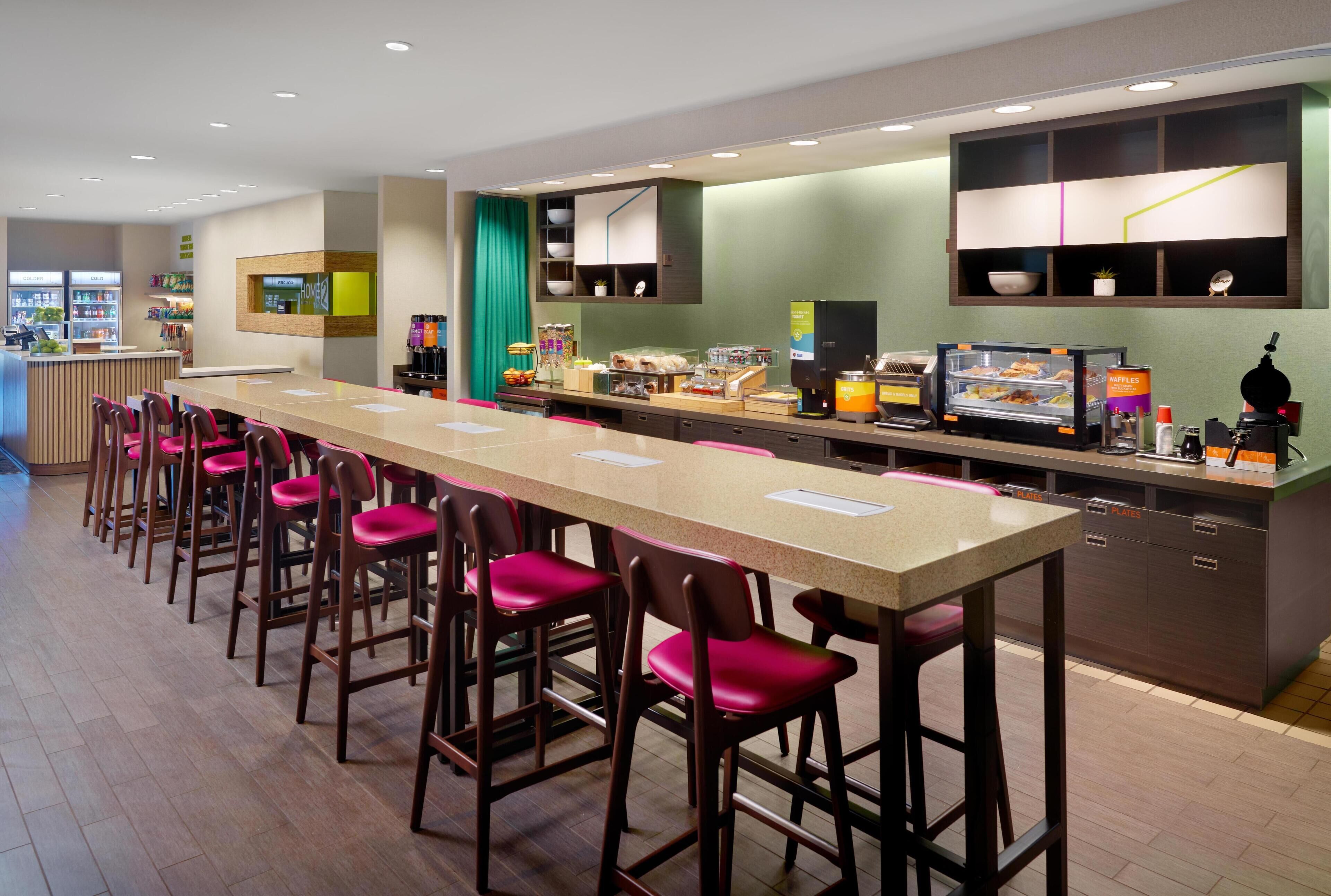 Free daily on-the-go breakfast 