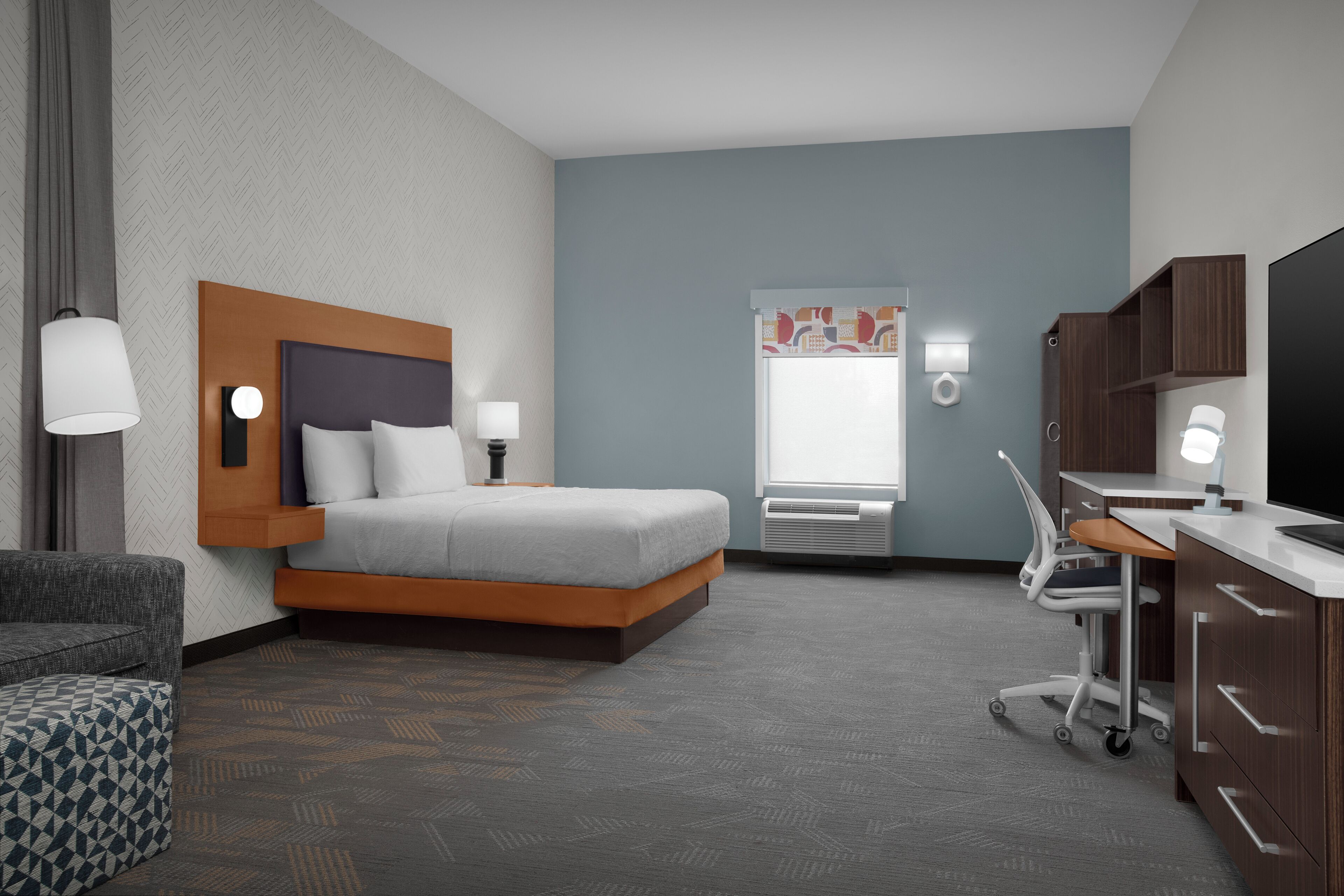 Estudio, 1 cama de matrimonio grande, accesible para personas con discapacidad (Mobility & Hearing) | Caja fuerte, escritorio, tabla de planchar con plancha y cunas gratuitas