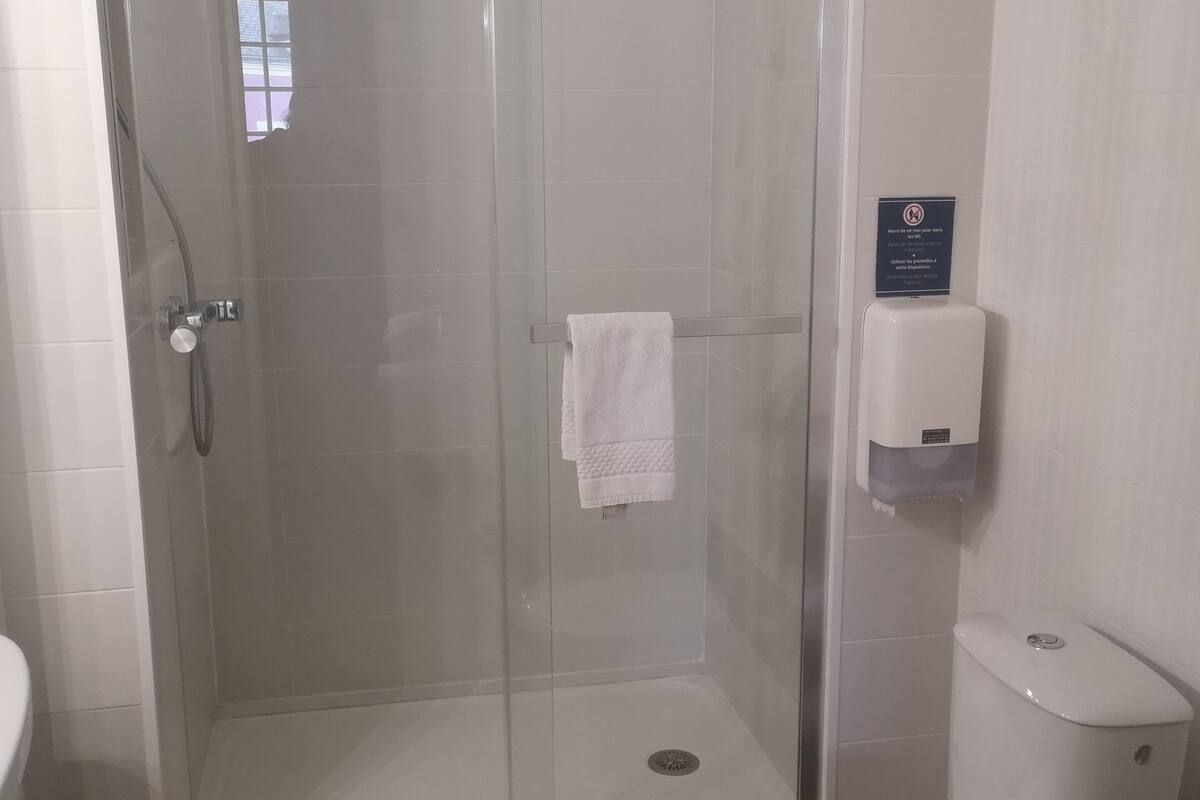 room | bathroom | free toiletries, hair dryer, towels