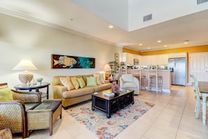 Condo, 3 Bedrooms | Living area - Pet Friendly Condo with Private Parking and Elevator by RedAwning (Fernandina Beach)