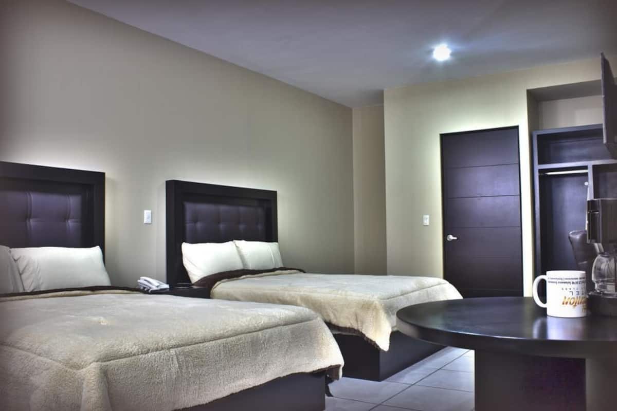 Standard Room, 2 Queen Beds | Premium bedding, desk, iron/ironing board, free WiFi